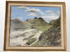 Danish School : Dunes by the coast, oil on canvas,