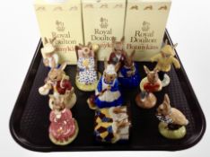 10 Royal Doulton Bunnykins figures, boxed.