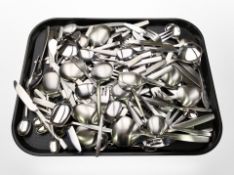A quantity of stainless steel cutlery.