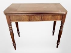 A 19th century mahogany tea table,
