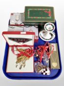 A group of Danish Christmas decorations including Holmegaard, Georg Jensen, etc.