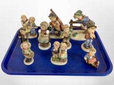 Ten Goebel figures of girls and boys