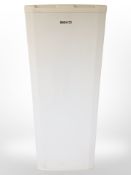 A Beko upright fridge.
