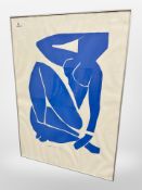 After H Matisse : Abstract colour print, 71cm x 100cm.