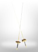 A pair of decorative fencing foils, length 106cm.