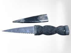 A Scottish silver-mounted sgian-dubh.