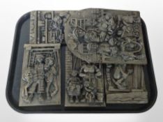 Five Robert Olley plaques.