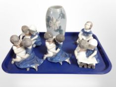 A Bing and Grøndahl porcelain vase, height 17.