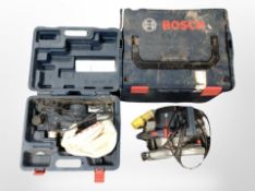 A Bosch sander and a circular saw.