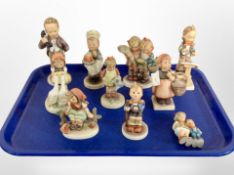 Ten Goebel figures of girls and boys