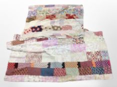 Two antique patchwork throws.