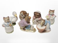 Seven Beswick Beatrix Potter figures, as illustrated.