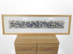 After Jackson Pollock : Summertime, colour print published by King and McGaw, 1999, 20cm x 130cm.