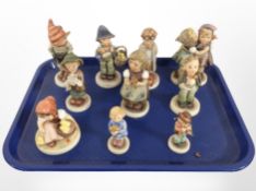 Ten Goebel figures of girls and boys