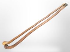 Two wooden shillelaghs.