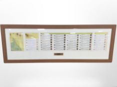 An Aintree Grand National Day 5th April 2014 signed race card in frame,