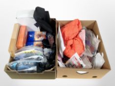 Two boxes of pet accessories.