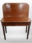 A Victorian mahogany turnover top tea table,