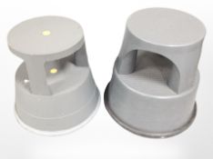 Two plastic stool steps