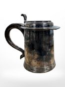 An Edwardian silver-plated tankard, with inscription: 'Ouse Amateur Sailing Club. The Kings Plate.