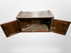 A 19th century stained beech smoker's cabinet,