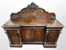 A Victorian mahogany inverted break-front chiffonier,