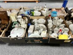 Three boxes of assorted Danish ceramics including dinner plates, tea china, ramekins,