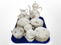 Thirty three pieces of Royal Copenhagen floral decorated tea china