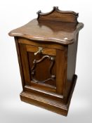 A Victorian mahogany fall fronted coal receiver,