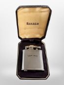 A vintage Ronson lighter marked 'Sam Hill', in original box.