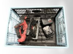 A Milwaukee circular saw with charger