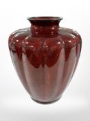 A Japanese ginbari cloisonné vase, height 21cm.