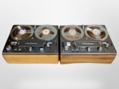 Two Tandberg reel to reel players