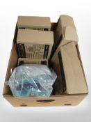 Five boxes, each containing 12 pairs of protective goggles.