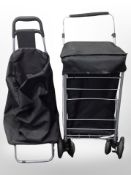 Two shopping trolleys