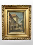 Jacob Holm : Study of a tavern, oil on canvas, 21cm x 27cm.