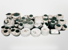 Over one hundred and thirty pieces of Denby Greenwheat tea coffee and dinner china