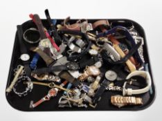 A large quantity of lady's and gent's costume wristwatches.