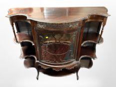 A Victorian mahogany serpentine front chiffonier base,