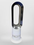 A Dyson hot and cool table fan with lead,