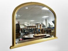 A Victorian style gilt overmantel mirror,