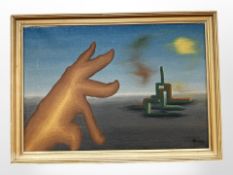 Abstract desert landscape, oil on canvas, 45cm x 30cm.