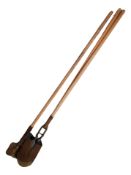 Two long handled shovels