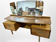 A G Plan teak mirror backed dressing table,