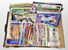 A box of 20th-century Newcastle United away programmes, 1960s and later.