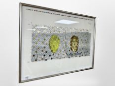 After Bjorn Nougaard : From Handaxe to Khan, a colour print, indistinctly inscribed,