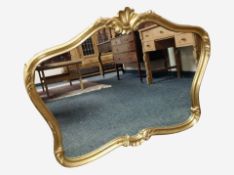 A Victorian style gilt overmantel mirror,