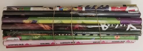 A collection of 3D lenticular posters, Pulp Fiction, Marilyn Monroe and others, most sealed.