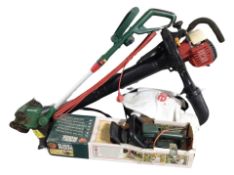 A Black & Decker hedge trimmer,