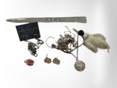 A silver letter knife,